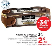 MOUSSE AU CHOCOLAT MARIE MORIN