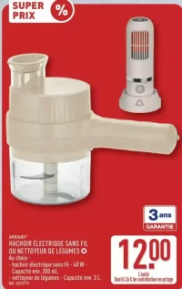 AMBIANO® Hachoir électrique sans fil ou nettoyeur de légumes