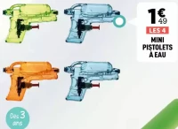 Les 4 Mini pistolets à eau