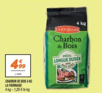Charbon de Bois 4 kg La Fournaise
