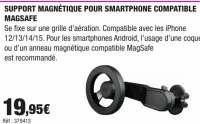 Support Magnétique Pour Smartphone Compatible Magsafe