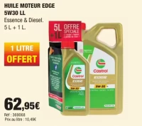 Castrol HUILE MOTEUR EDGE 5W30 LL