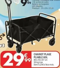 CHARIOT PLAGE PLIABLE 60L