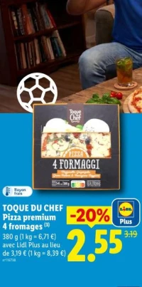 Toque du Chef Pizza premium 4 formages