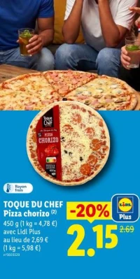 Toque du Chef Pizza chorizo