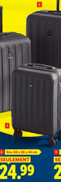 TOPMOVE Valise à roulettes Env. 30 L