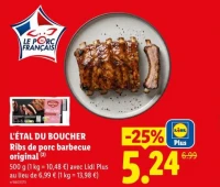 L'ÉTAL DU BOUCHER Ribs de porc barbecue original