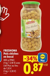 FRESHONA Pois chiches en bocal