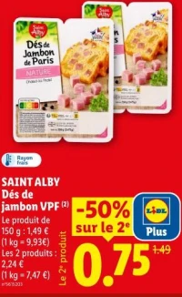 SAINT ALBY Dés de jambon VPF