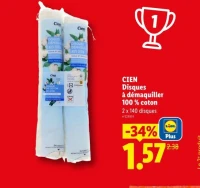 Cien Disques à démaquiller 100% coton