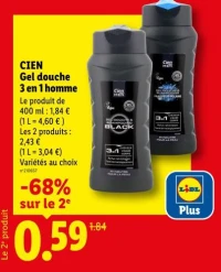 Cien Gel douche 3 en 1 homme
