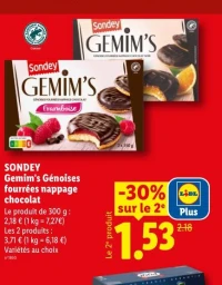 Sondey Gemim's Génoises fourrées nappage chocolat