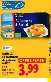 Nautica 54 bâtonnets de poisson MSC