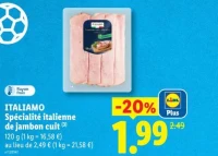 ITALIAMO Spécialité italienne de jambon cuit