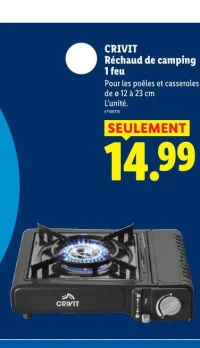 CRIVIT Réchaud de camping 1 feu