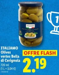 ITALIAMO Olives vertes Bella di Cerignola