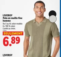 LIVERGY Polo en maille fine homme