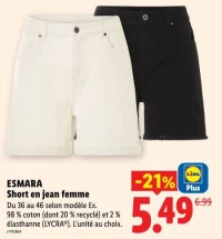 ESMARA Short en jean femme