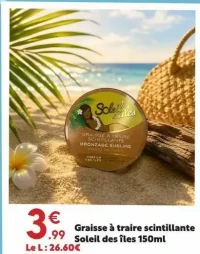 Graisse à traire scintillante Soleil des îles 150ml