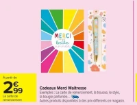 Cadeaux Merci Maîtresse