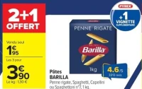 Pâtes BARILLA Penne rigate, Spaghetti, Capellini ou Spaghettoni n°7