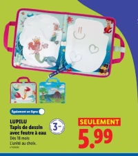 LUPILU Tapis de dessin avec feutre à eau