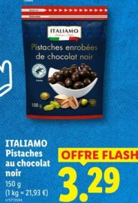ITALIAMO Pistaches enrobées de chocolat noir