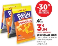 Croustilles Belin Emmental ou cacahuètes