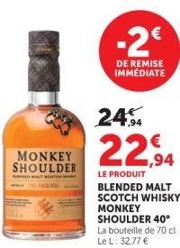 Blended Malt Scotch Whisky Monkey Shoulder 40°
