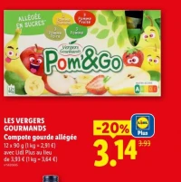 Les Vergers Gourmands Compote gourde allégée