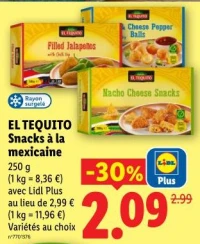 EL TEQUITO Snacks à la mexicaine