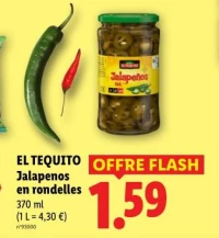 EL TEQUITO Jalapenos en rondelles