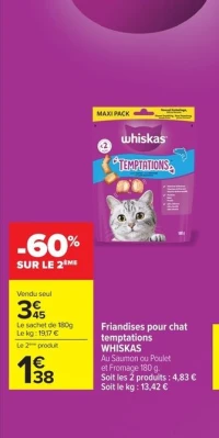 Friandises pour chat temptations WHISKAS