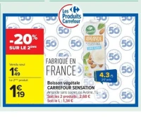 Boisson végétale CARREFOUR SENSATION
