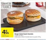 Burger bistror boeuf charolais