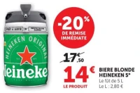 Biere blonde Heineken 5°