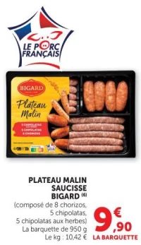 Plateau malin Saucisse Bigard