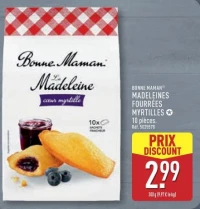 BONNE MAMAN MADELEINES FOURRÉES MYRTILLES