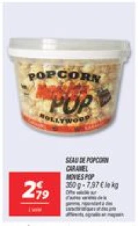 Seau de popcorn caramel