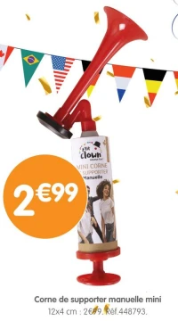 P'tit Clown Corne de supporter manuelle mini
