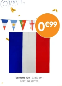 Serviette x20 - 33x33 cm