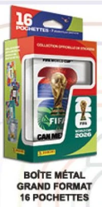 Panini FIFA World Cup 2026 Boîte Métal Grand Format 16 Pochettes