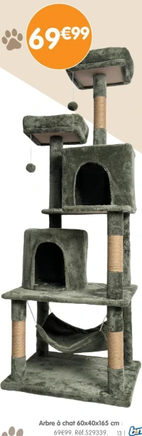 Arbre à chat 60x40x165 cm