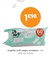 Lingettes multi-usages eucalyptus - x60
