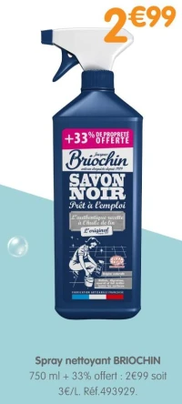 Spray nettoyant BRIOCHIN savon noir