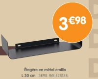 Étagère en métal emilio L 30 cm