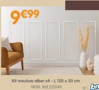 Kit moulure alber x4 - L 120 x 50 cm