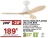 Promo Ventilateur de plafond LED Cloé Bois