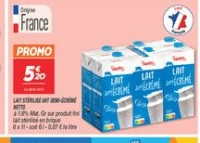Lait stérilisé UHT demi-écrémé Netto