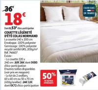 COUETTE LÉGÈRETÉ D'ÉTÉ COLAS NORMAND